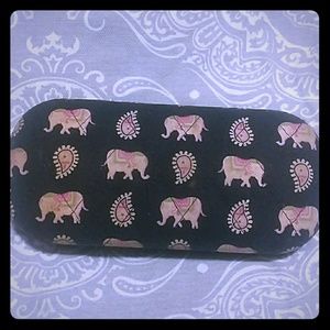 Vera Bradley elephant eye glass case